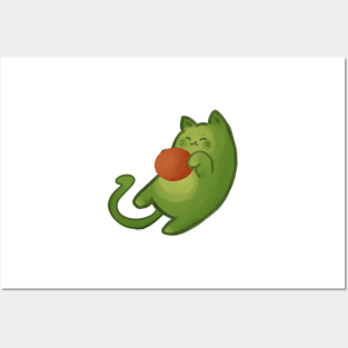 avocado cat Posters and Art